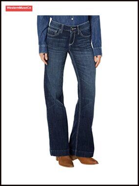 Aisha Wide Leg Jeans Perfect Rise Stretch Denim